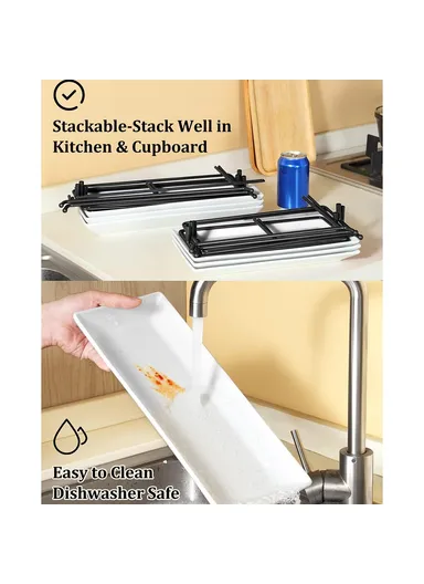 Three-Tier Detachable Fruit Display Shelf, Ceramic Serving Platter for Desserts, Cakes, Candies - Gold