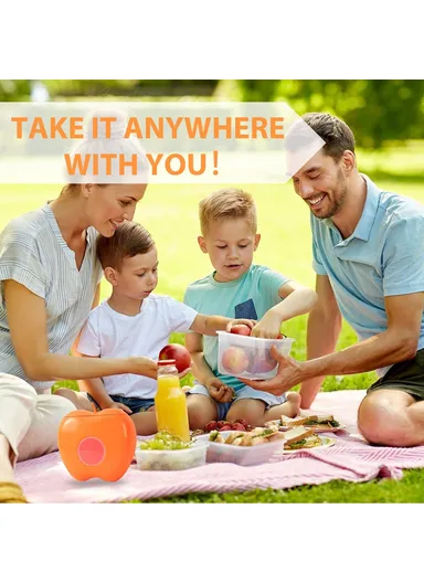 50Pcs Kitchen Plastic Wrap Food Cover Cling Film with Apple Shape Dispenser Box JUC09-A007-5-OG1