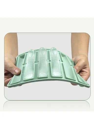 6 Cavity Ice Maker Cylindrical Long Strip Mold Food Grade Silicone Ice Tray for Cocktails (BPA Free, with FDA / LFGB) - Pink