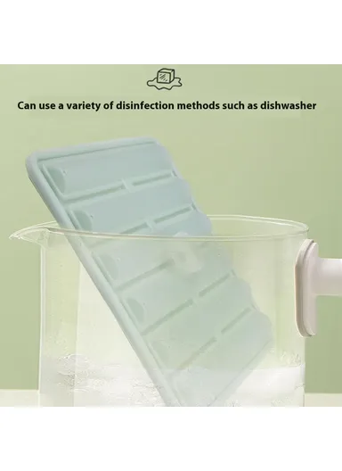 6 Cavity Ice Maker Cylindrical Long Strip Mold Food Grade Silicone Ice Tray for Cocktails (BPA Free, with FDA / LFGB) - Green