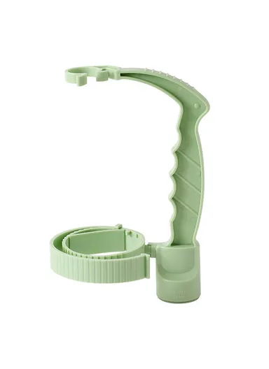 Beverage Bottle Pourer Handle Precision Flow Control Anti-Spill Handle with Built-in Bottle Opener - Green