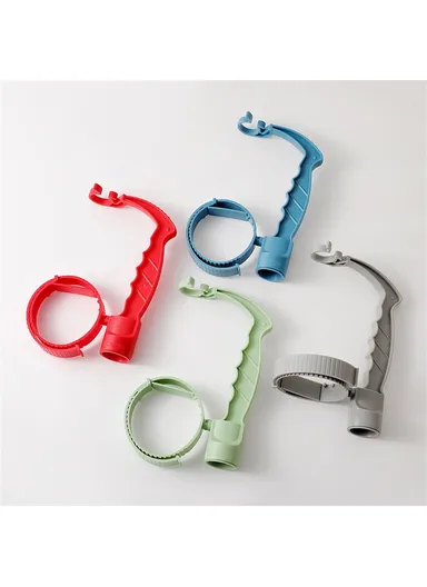 Beverage Bottle Pourer Handle Precision Flow Control Anti-Spill Handle with Built-in Bottle Opener - Green