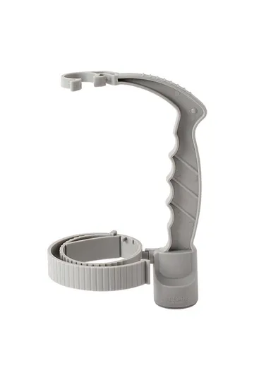 Beverage Bottle Pourer Handle Precision Flow Control Anti-Spill Handle with Built-In Bottle Opener - Grey