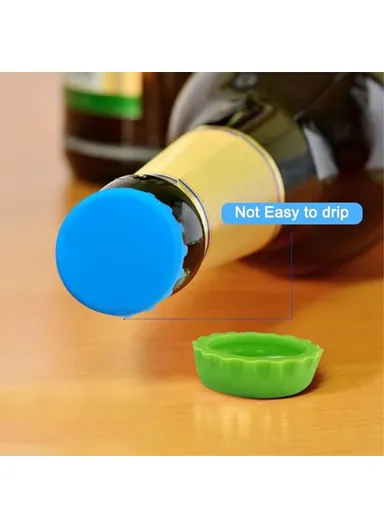 Silicone Rubber Bottle Cap Reusable Bottle Caps for Home Kitchen Gadgets (BPA Free, FDA Certified) - Purple