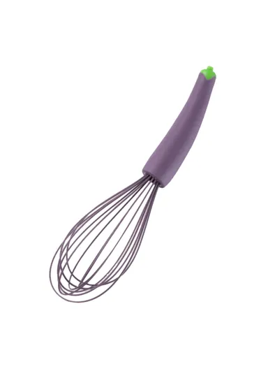 Creative Children Cookware Spatula Fork Spoon Kitchen Utensils (BPA Free, No FDA) - Eggplant Whisk
