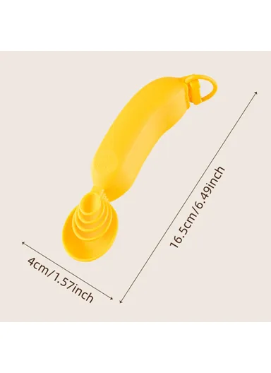 Creative Children Cookware Spatula Fork Spoon Kitchen Utensils (BPA Free, No FDA) - Banana Measuring Spoon