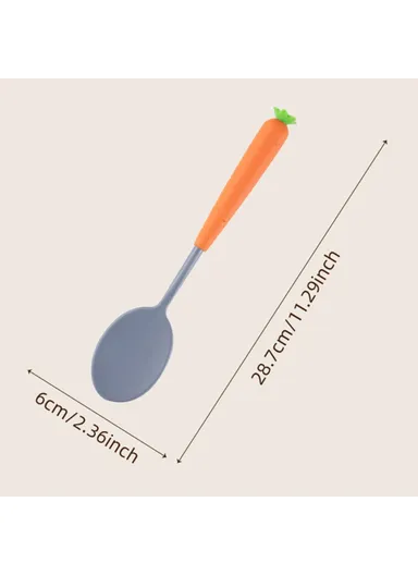 Creative Children Cookware Spatula Fork Spoon Kitchen Utensils (BPA Free, No FDA) - Carrot Spoon