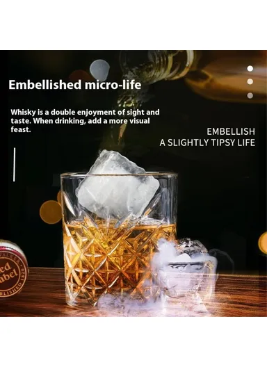 6 Cavity Silicone Ice Cube Tray for Cocktails Leak Proof Ice Ball Mold (BPA Free, FDA / LFGB Certified) - Dark Blue