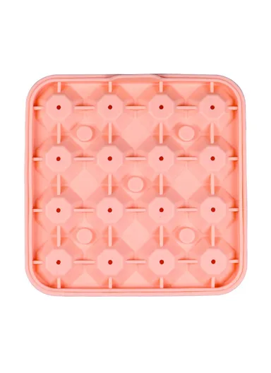 16 Cavity Diamond Shape Ice Cube Tray Silicone Ice Maker Mold Kitchen Gadget (BPA Free, FDA / LFGB Certified) - Pink