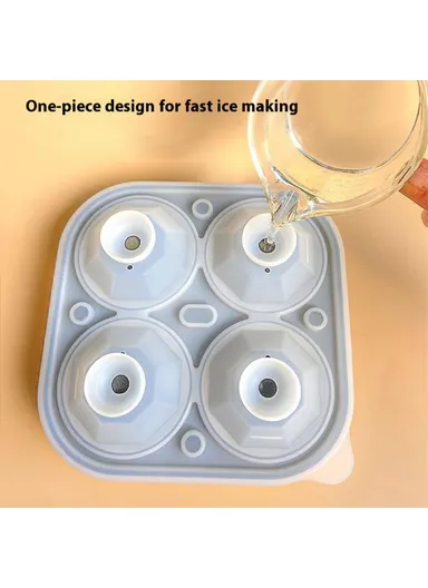 4 Cavity Diamond Shape Silicone Ice Maker Mold (BPA Free, FDA / LFGB Certified) - Yellow