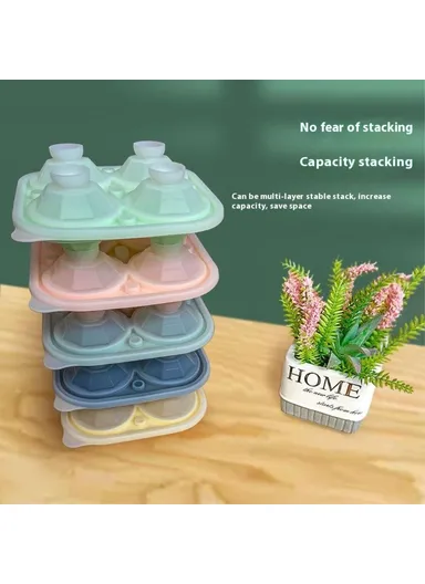 4 Cavity Diamond Shape Silicone Ice Maker Mold (BPA Free, FDA / LFGB Certified) - Pink