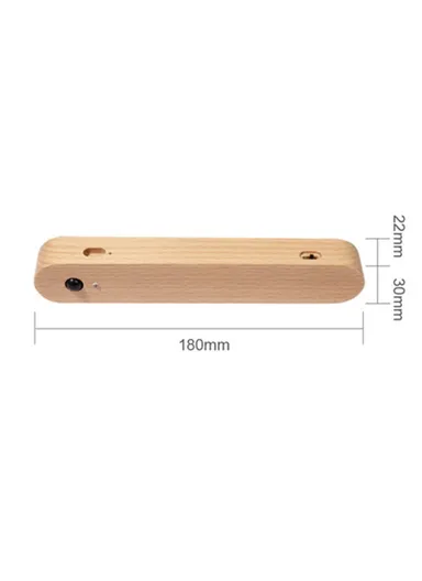 NO-HB012 Rechargeable Wooden Sensor Night Light LED Bedroom Wall Night Lamp Magnetic Key Holder Cabinet Door Hanging Lamp