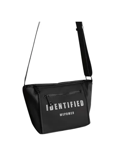 Messenger Bag PU Leather+Nylon Shoulder Crossbody Bag Student School Daypack 850# - Black