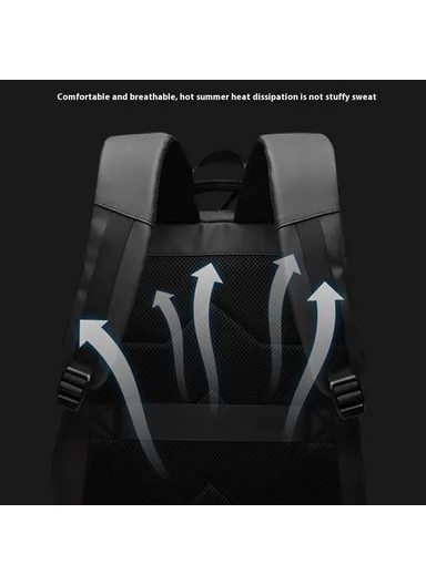 Men Laptop Backpack Large Capacity Nylon Waterproof Business Daypack for Daily Travel 1316 - Dark Blue