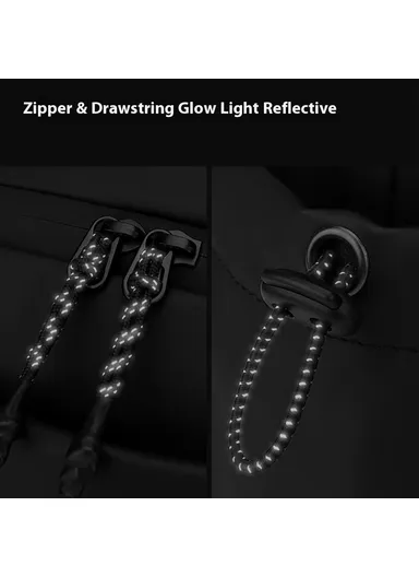 16 Inch Laptop Backpack Men Business Travel Casual Nylon Daypack Commuter Bag 3418 - Black