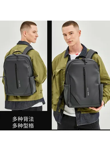 16 Inch Laptop Backpack Men Business Travel Casual Nylon Daypack Commuter Bag 3418 - Dark Blue