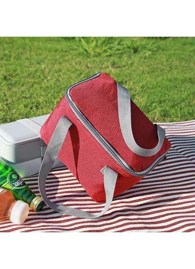 Children's Insulated Lunch Box Tote Food Storage Pouch Picnic Handbag CB206 - Grey