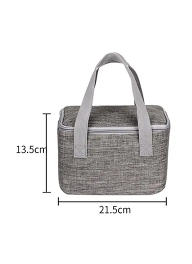 Children's Insulated Lunch Box Tote Food Storage Pouch Picnic Handbag CB206 - Grey