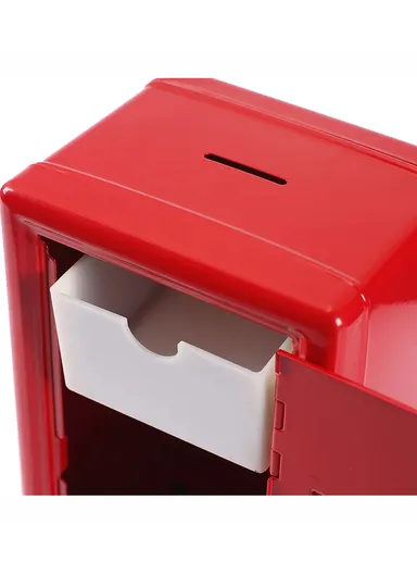 Piggy Bank Metal Savings Bank Money Saver Box Cash Safe Small Money Box - Black