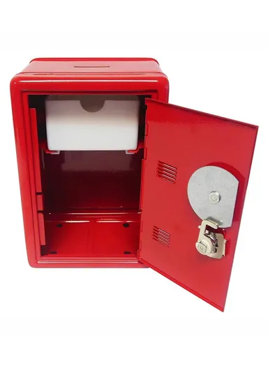 Piggy Bank Metal Savings Bank Money Saver Box Cash Safe Small Money Box - Pink