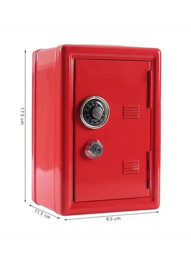 Piggy Bank Metal Savings Bank Money Saver Box Cash Safe Small Money Box - Pink