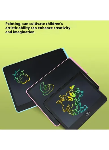 13-inch Horizontal LCD Handwriting Board Kids Color Drawing Writing Graffiti Memo Pad H13 - Black