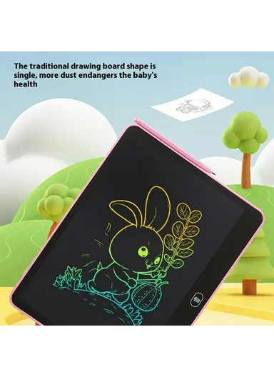 13-inch Horizontal LCD Handwriting Board Kids Color Drawing Writing Graffiti Memo Pad H13 - Black
