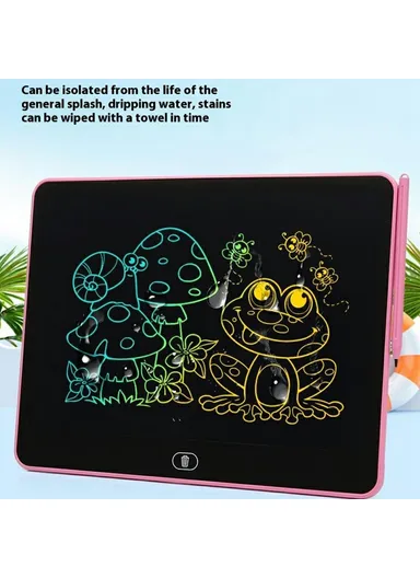 13-inch Horizontal LCD Handwriting Board Kids Color Drawing Writing Graffiti Memo Pad H13 - Black