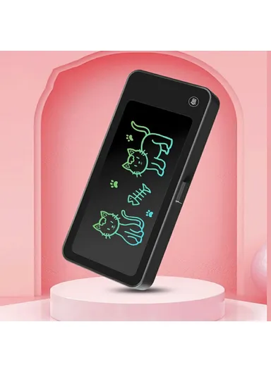 LCD Color Writing Board Creative Pencil Case Children Calligraphy Painting Board - Black