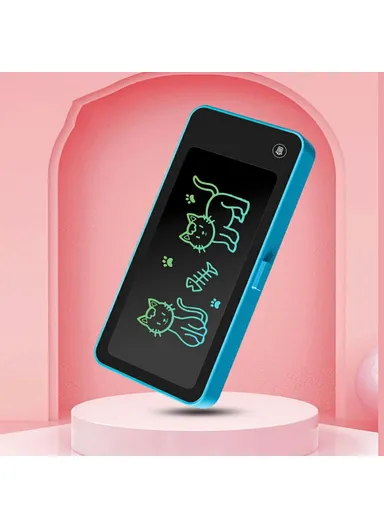 LCD Color Writing Board Creative Pencil Case Children Calligraphy Painting Board - Blue