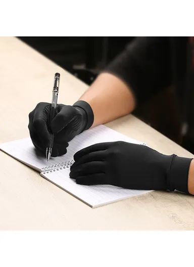 1Pair Full Finger Compression Gloves Arthritis Protector for Women &amp; Men Relieve Pain Gloves with Touchscreen Tips for Swelling Rheumatoid A0047 - S