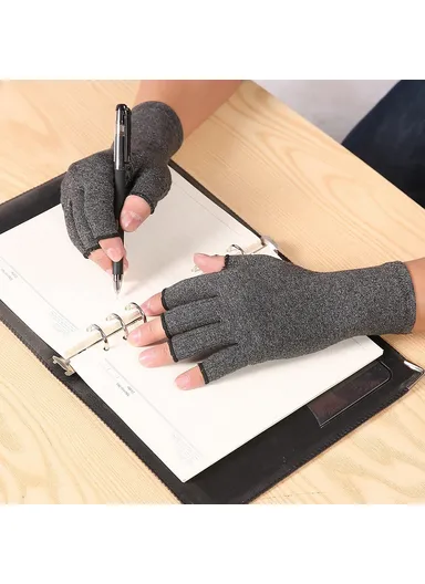 1Pair Arthritis Gloves for Women &amp; Men Relieve Pain Compression Gloves with Non-slip Grips for Swelling Rheumatoid A0046 - L