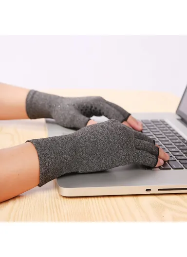 1Pair Arthritis Gloves for Women &amp; Men Relieve Pain Compression Gloves with Non-slip Grips for Swelling Rheumatoid A0046 - L