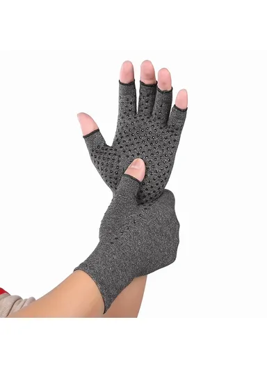 1Pair Arthritis Gloves for Women &amp; Men Relieve Pain Compression Gloves with Non-slip Grips for Swelling Rheumatoid A0046 - S