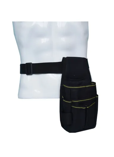 Tool Belt Pouch 600D Oxford Fabric with Waist Strap Multipurpose Repair Tool Organizer Bag (L25.5 x W12.5 x H3) cm