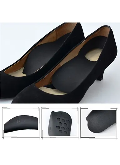 1 Pair TPR Flat Foot O-Shaped Legs Insole Arch Support Plantar Fasciitis Shoe Inserts - Black / Kid (28-34)