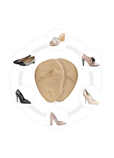 Breathable High Heels Forefoot Pads Anti-Slip Pain Relief Half Insoles Inserts - Transparent 