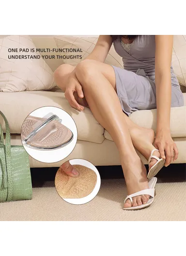 Breathable High Heels Forefoot Pads Anti-Slip Pain Relief Half Insoles Inserts - Black