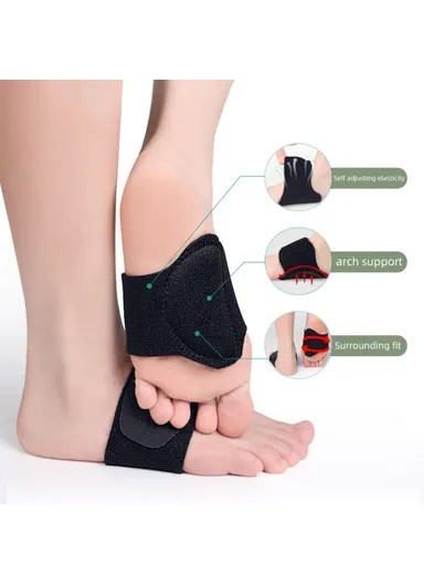 1 Pair Arch Support Insoles Orthopedic Foot Cushion Plantar Fasciitis Relief Adjustable Wrap - Skin Color