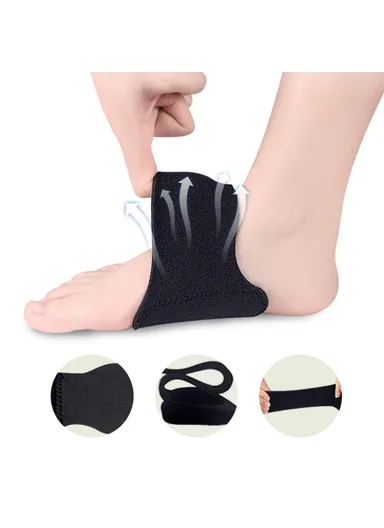 1 Pair Arch Support Insoles Orthopedic Foot Cushion Plantar Fasciitis Relief Adjustable Wrap - Skin Color