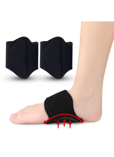 1 Pair Arch Support Insoles Orthopedic Foot Cushion Plantar Fasciitis Relief Adjustable Wrap - Skin Color