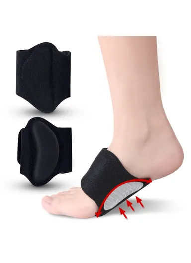 1 Pair Arch Support Insoles Orthopedic Foot Cushion Plantar Fasciitis Relief Adjustable Wrap - Skin Color