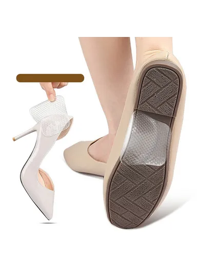 1 Pair Non-Slip Honeycomb Texture Transparent Arch Support Insoles for High Arches / Flat Feet 032 
