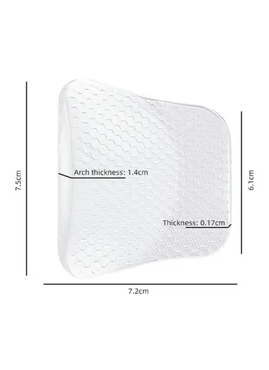 1 Pair Non-Slip Honeycomb Texture Transparent Arch Support Insoles for High Arches / Flat Feet 032 