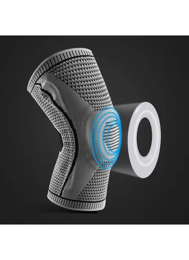 Knee Brace Knee Compression Sleeve Support for Men and Women Compression Breathable Knee Pads AB066 - Black/L