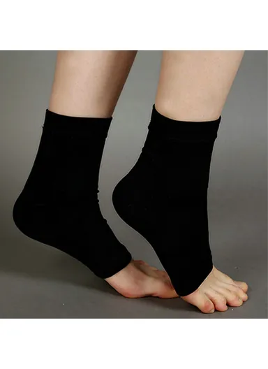1 Pair Plantar Fasciitis Compression Socks Outdoor Sports Ankle Sleeve - Black / S