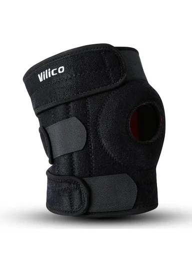 Running Shock-Absorbed Knee Brace Anti-Slip Knee Support Compression Wrap AB069 - Black