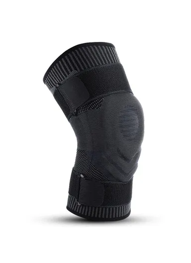 Athletics Knee Compression Sleeve Keep Warm Knee Support Knee Brace for Pain Relief, Fitness, Weightlifting, Hiking, Sports ABO06 - Black &amp; Grey/M