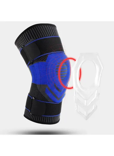 Athletics Knee Compression Sleeve Keep Warm Knee Support Knee Brace for Pain Relief, Fitness, Weightlifting, Hiking, Sports ABO06 - Black &amp; Grey/M