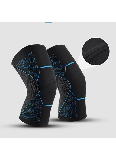 Knee Compression Sleeve, Non-slip Knee Support Brace, Breathable Protective Knee Pads for Joint Pain Relief AB031- Black &amp; White / XL